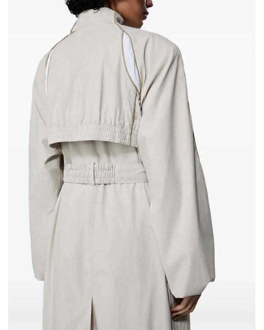 SRVC Studio Gray Slash Zip-Fastening Coat
