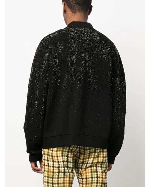 DSquared² Black Crystal-Embellished Cotton Jacket for men