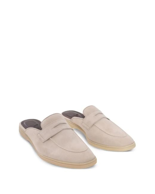 Bougeotte White Suede Mules