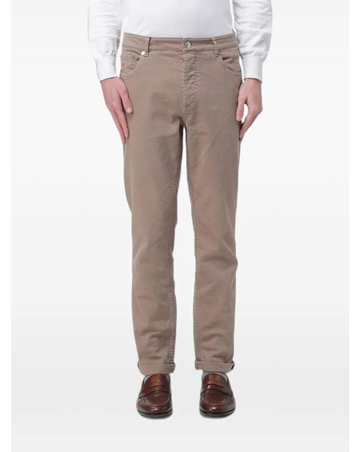 Vaqueros Rectos Brunello Cucinelli de hombre de color Gray
