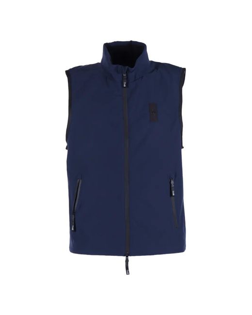 Tombolini Blue Logo-Patch Gilet for men
