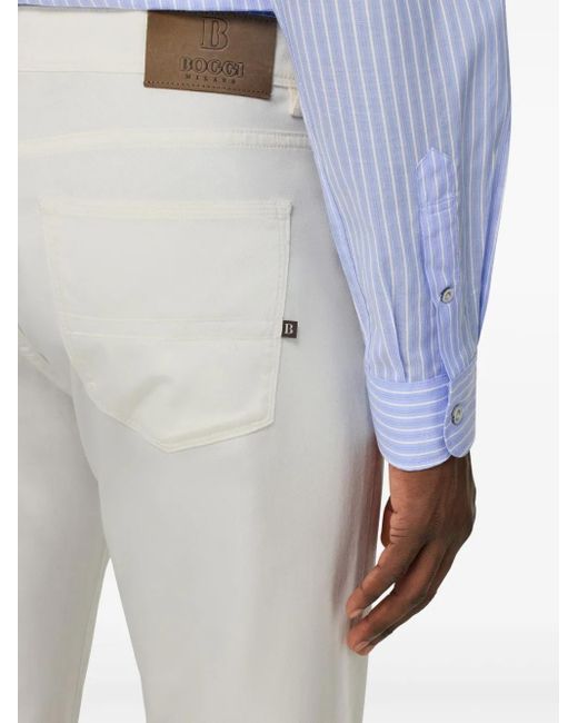 Boggi Jeans Met Logopatch in het White voor heren
