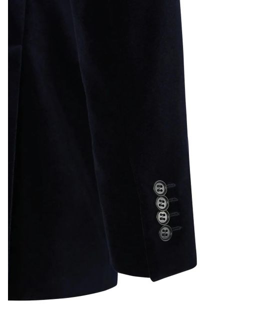 Canali Blue Velvet Two-Button Jacket for men