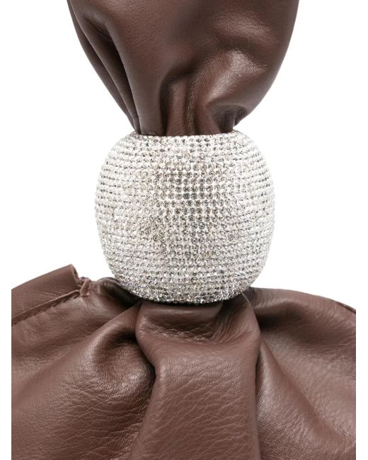 Bolso shopper con apliques de cristal GIUSEPPE DI MORABITO de color Brown