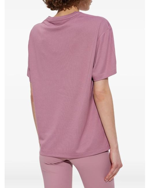 EA7 Pink Logo-Plaque T-Shirt
