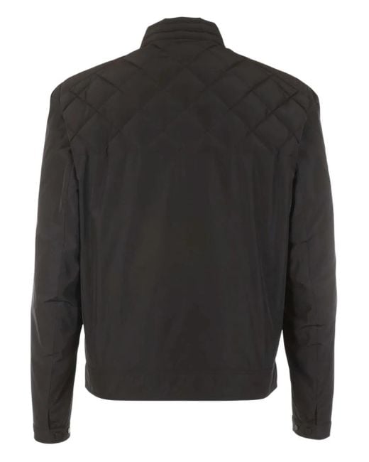 Moncler Black Quilted Diamond-Pattern Jacket for men