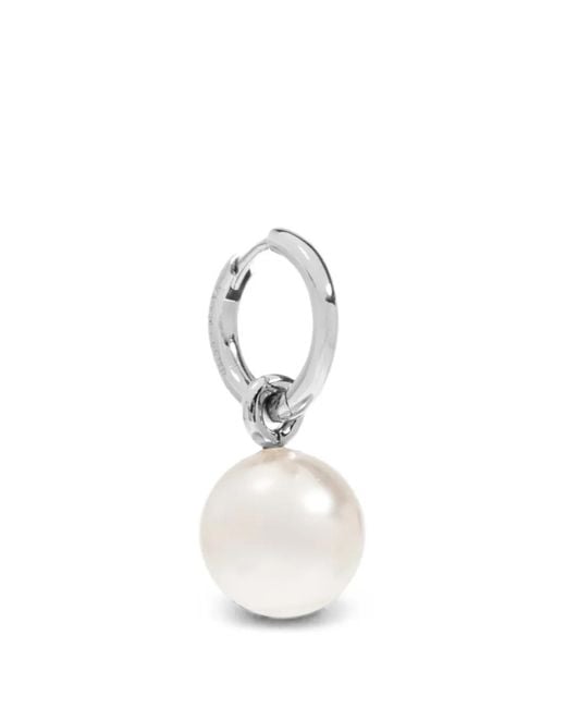 Balenciaga White Malibu Pearl Earrings