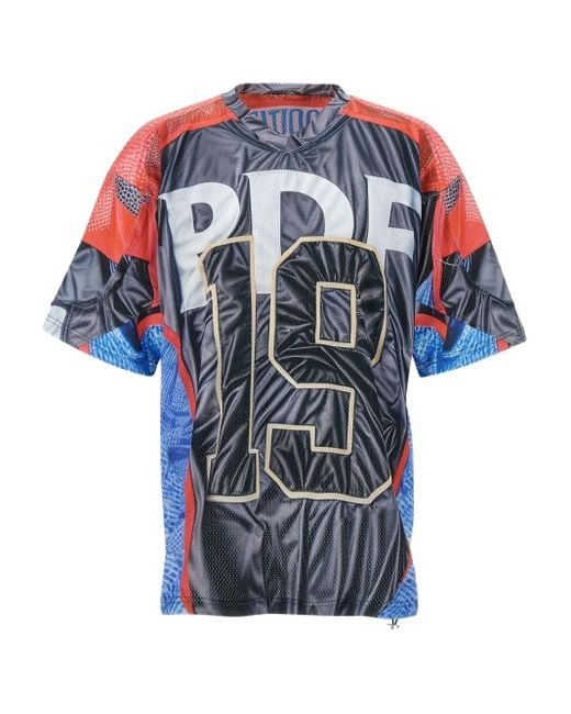PDF Blue Logo-Print T-Shirt for men