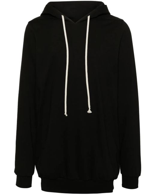 Rick Owens Black Slouchy Drawstring Hoodie For for men