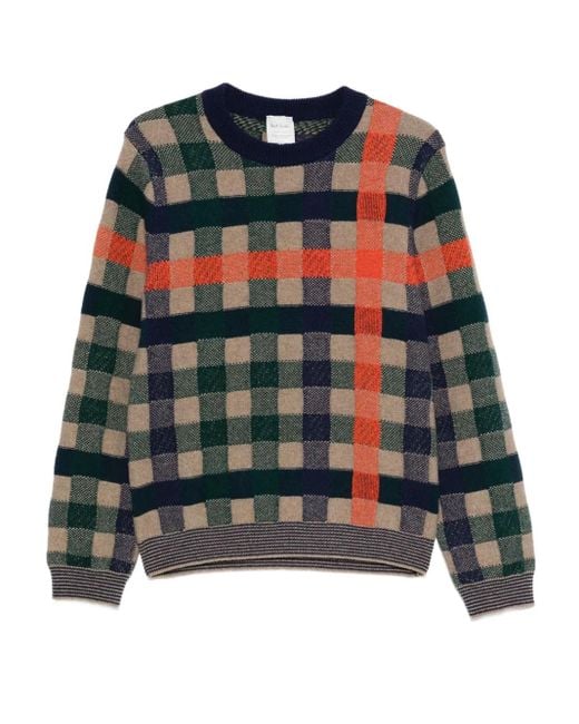 Paul Smith Pullover mit Karomuster in Natural für Herren