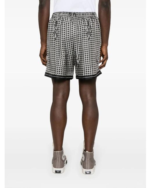 Amiri Black Bermuda Shorts With Logo Print for men