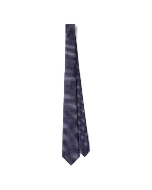 Prada Blue Patterned Silk Tie for men