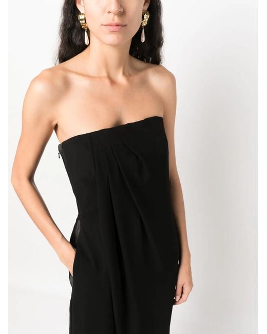 Max Mara Black Cady Bustier Jumpsuit
