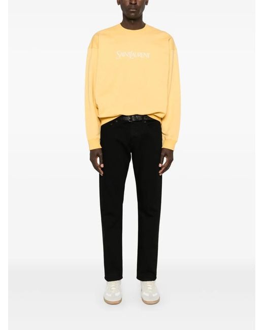 Saint Laurent Yellow Basic Sweater for men