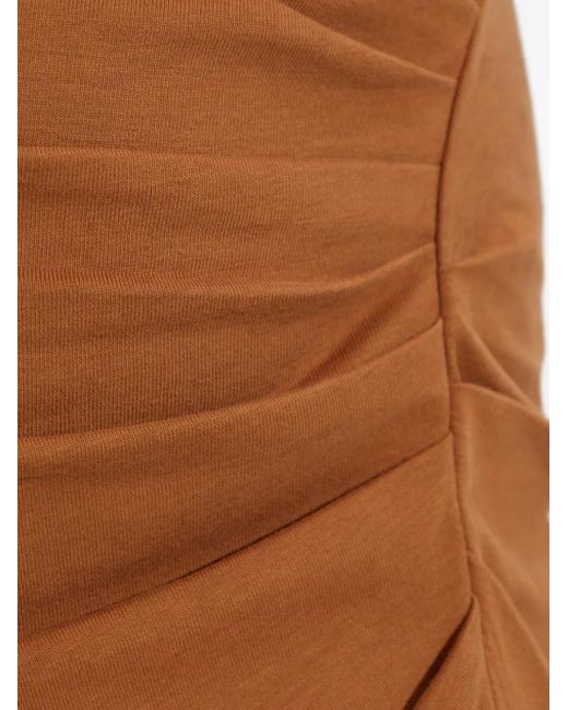 Abito Midi Nadela Con Spacco Laterale di Isabel Marant in Brown