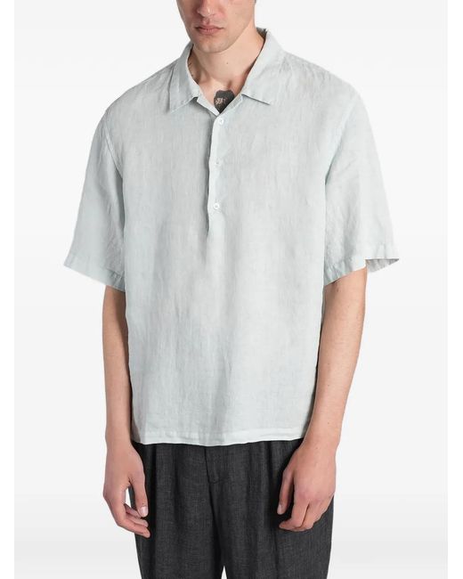 Barena Gray Mola Short-Sleeve Polo Shirt for men