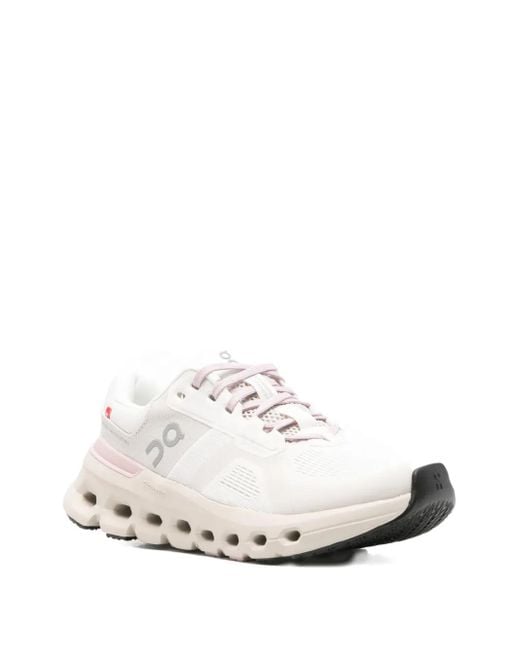 On Shoes White Cloudrunner 2 Sneakers