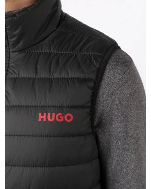 HUGO Gefütterte Weste Mit Reißverschluss in Black für Herren