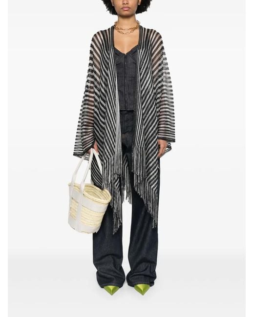 Missoni Gray Striped Cape