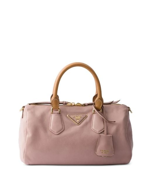 Prada Pink Small Leather Top-Handle Bag