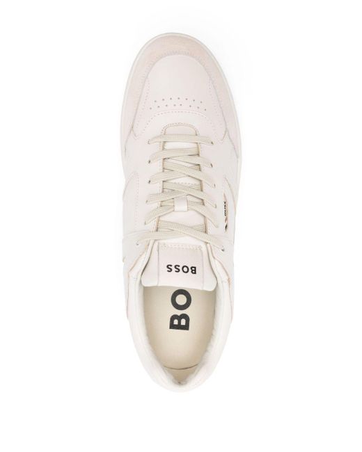 HUGO White Baltimore Leather Sneakers for men