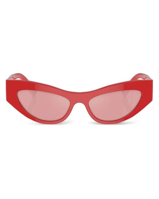 Dolce & Gabbana Red Oval-Frame Sunglasses
