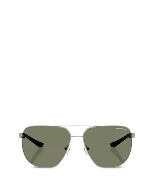 ARMANI EXCHANGE Green Pilot-Frame Sunglasses for men