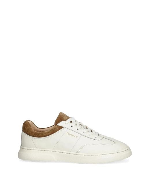 Gant White Suede-Trim Sneakers for men