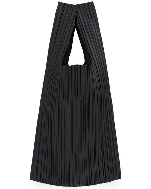 Pleats Please Issey Miyake Black Pleated Tote Bag