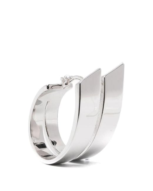 LAG World White Arcade Hoop Earring