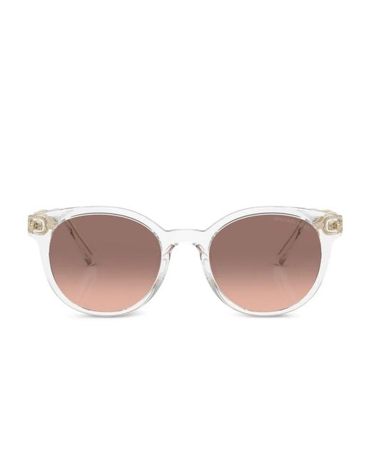 Michael Kors Pink Logo-Plaque Round Sunglasses