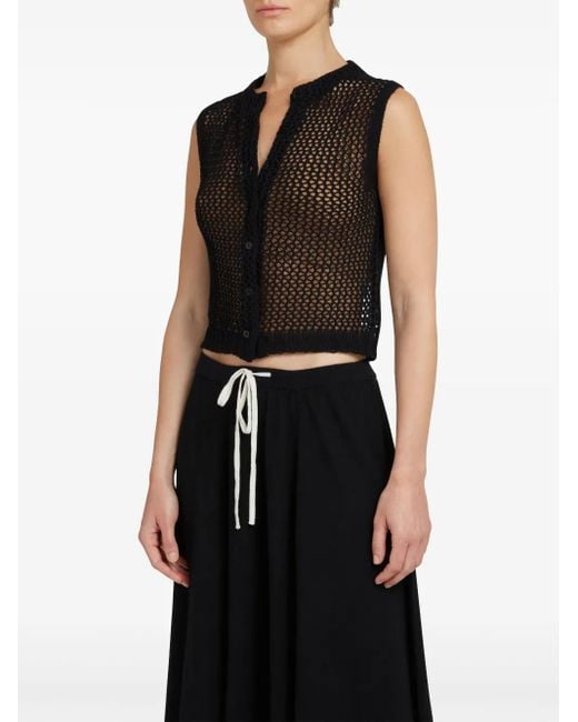 Top June de punto Cashmere In Love de color Black