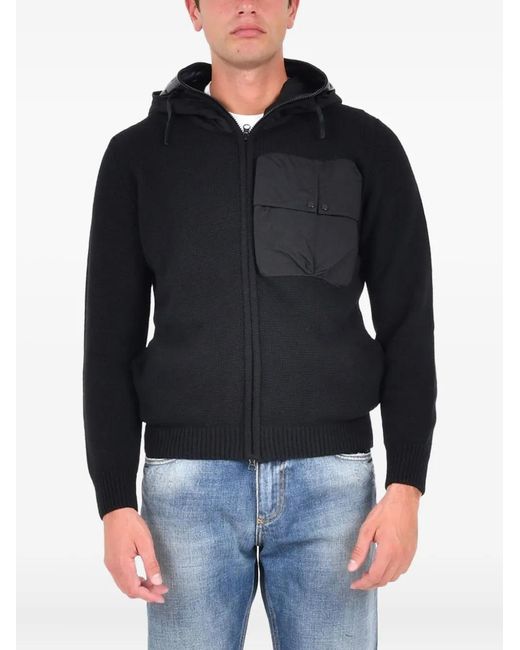 C P Company Black Goggles-Detail Zip-Up Hoodie for men