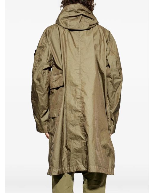 Stone Island Natural Membrana 3L Tc Hooded Coat for men