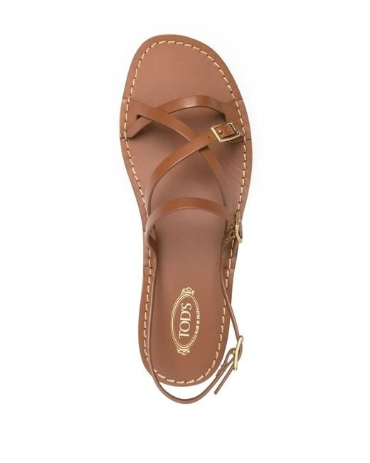 Tod's Natural Strap-Detail Platform Sandals