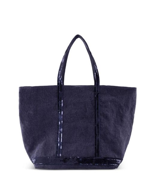 Vanessa Bruno Large Cabas Sequin Embellished Tote Bag In Blue Lyst Vanessa Bruno Large Cabas Sequin Embellished Tote Bag In Blue Lyst