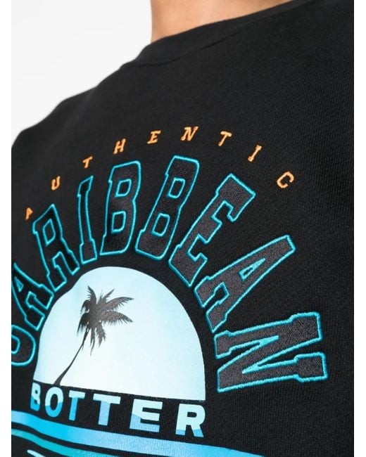 Felpa nera con stampa carribean di BOTTER in Gray da Uomo