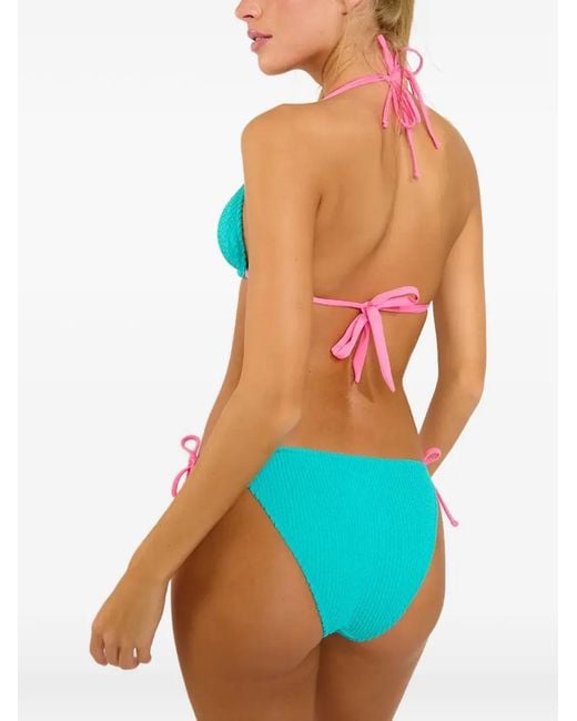 Banana Moon Blue Brarolenka Popmix Textured-Finish Bikini