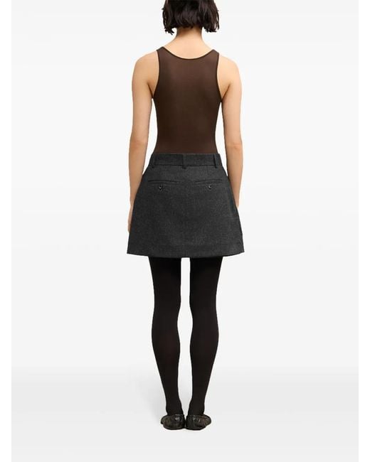 AMI Mini-Rok Met Vlakken in het Black