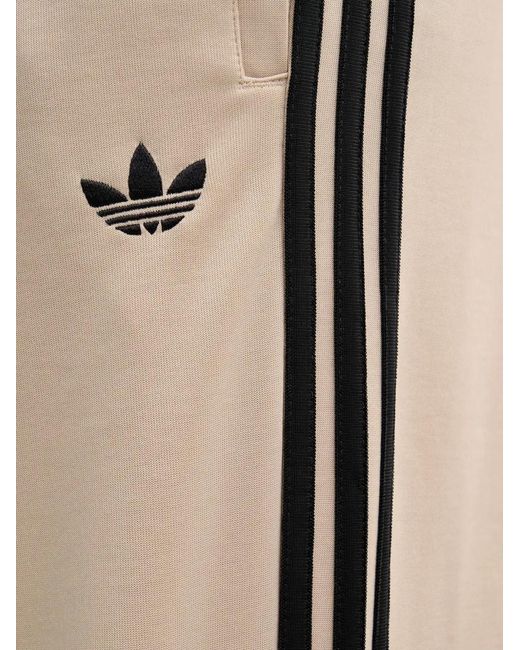 Adidas Natural Adicolor Loose Logo-Embroidered Side-Stripe Track Pants for men