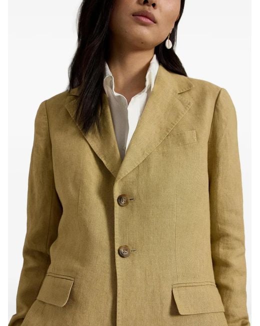 Polo Ralph Lauren Metallic One-Button Faded Linen Blazer