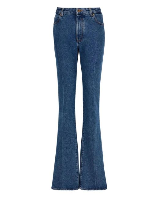 Balmain Blue Straight-Leg Jeans