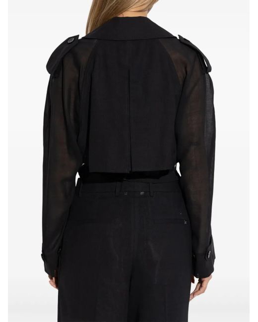 Manteau Court À Boutonnière Croisée Helmut Lang en coloris Black