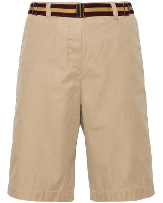 Shorts con cintura di Dries Van Noten in Natural