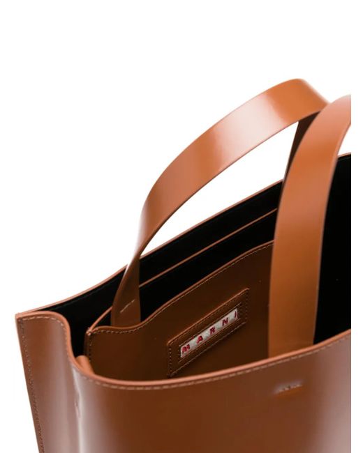 Marni Brown Mini Leather Tote Handbag