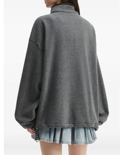 B+ AB Gray Zip-Up Fleece Jacket
