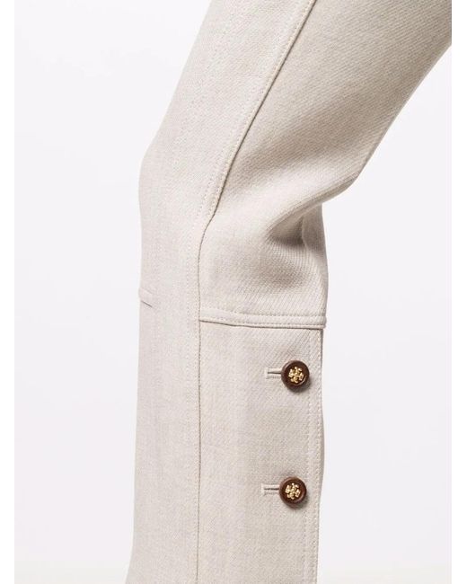 Tory Burch Natural Trousers Beige