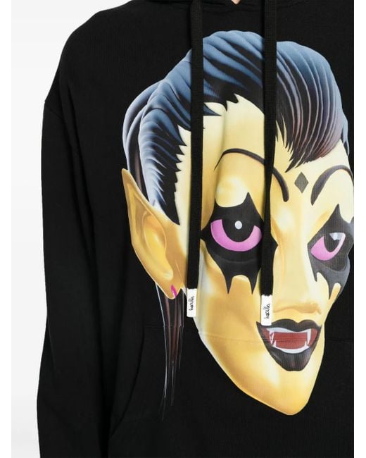 Haculla Black Golden Lady Graphic-Print Hoodie for men
