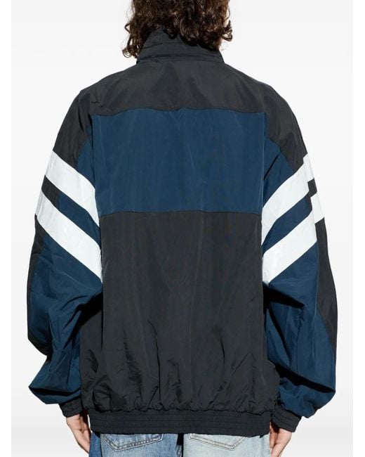 Vetements Blue Striped-Sleeves Colour-Block Jacket for men
