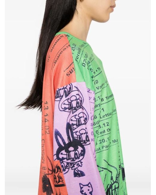 Top con póster estampado Chopova Lowena de color Green